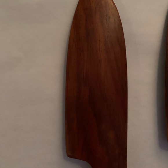 Solid Wood hand carved Spreader Cheese Pâté knife set of 3 BNWT Made inThailand - Picture 2 of 6